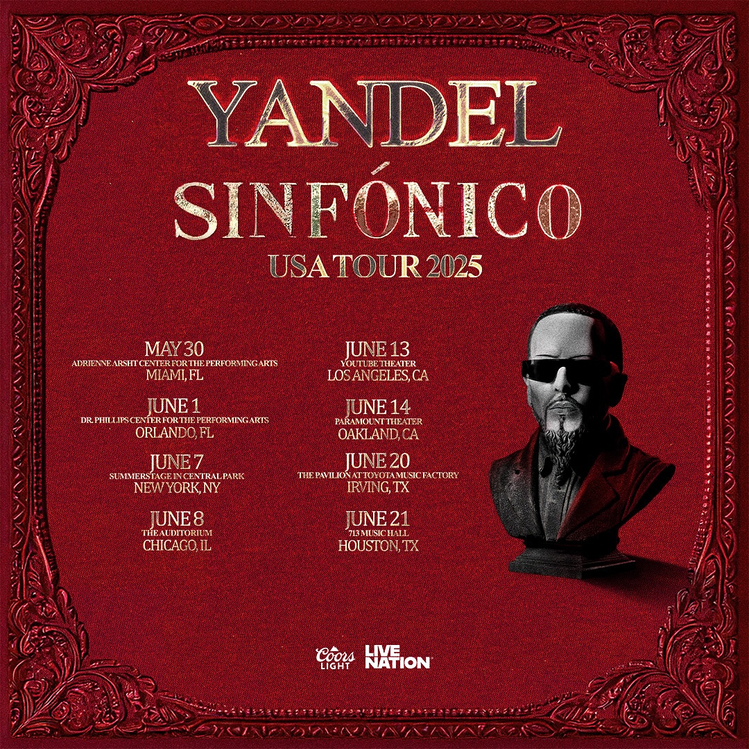Yandel SINFÓNICO USA Tour Poster 2025